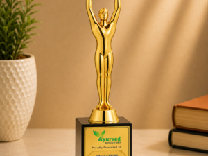 Gold Excellence Star Figure Award Trophy