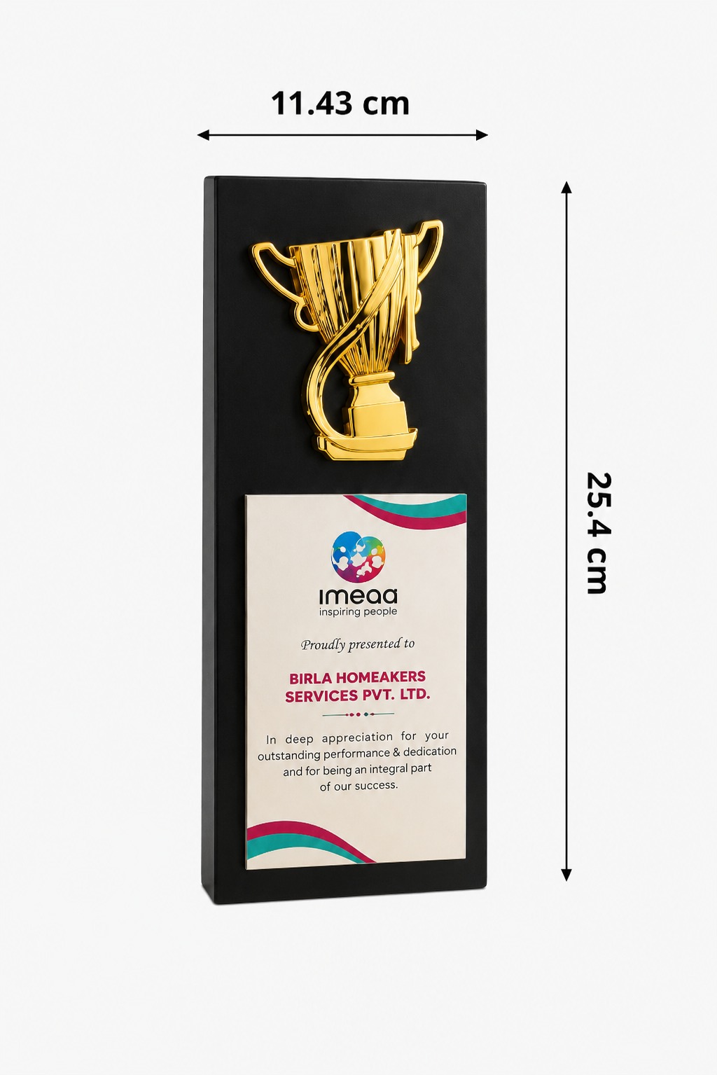 Gold Cup Corporate Appreciation Plaque