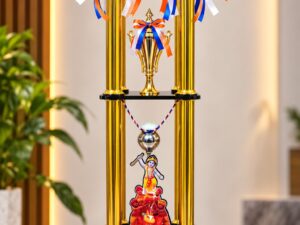 Krishna Dahi Handi trophy with customized panel for Govinda Pathak winners