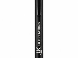 Black custom logo pen with LK Creations branding for corporate gifting